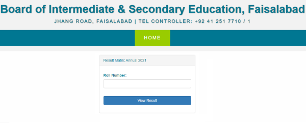 BISE Faisalabad 12th Result 2023 Check By Name Roll No SMS