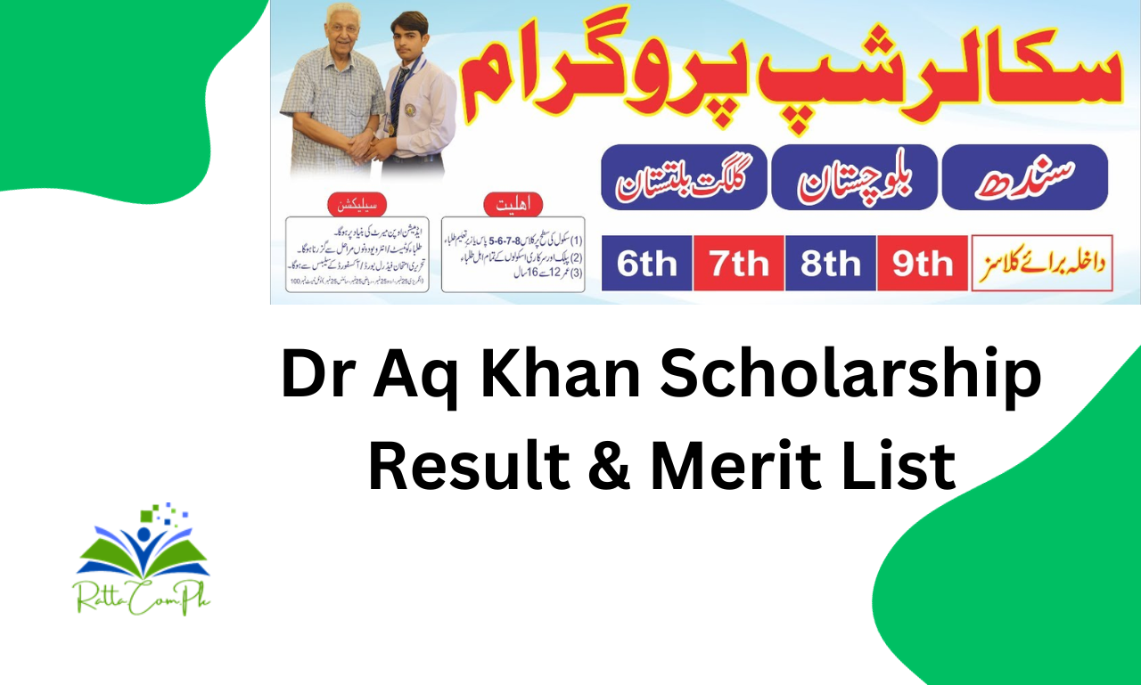 Dr Aq Khan Scholarship Result 2024 Merit List Check Online