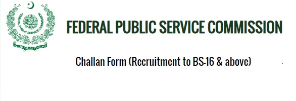 FPSC Challan Form 2024 Download Pdf Online