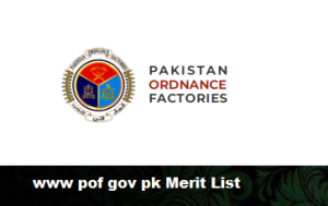 www pof gov pk Merit List 2023 Check Online By Name & Roll No