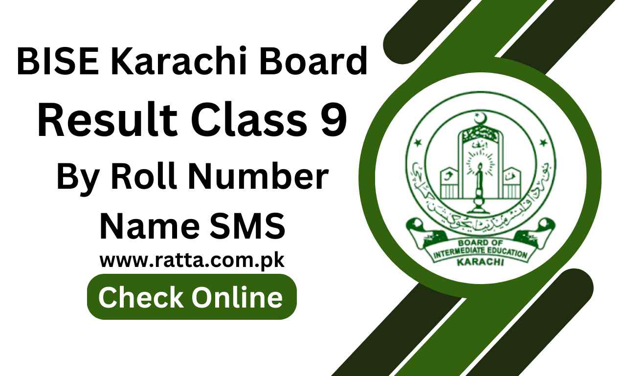 Karachi Board Result 2023 Class 9 By Roll Number Name SMS