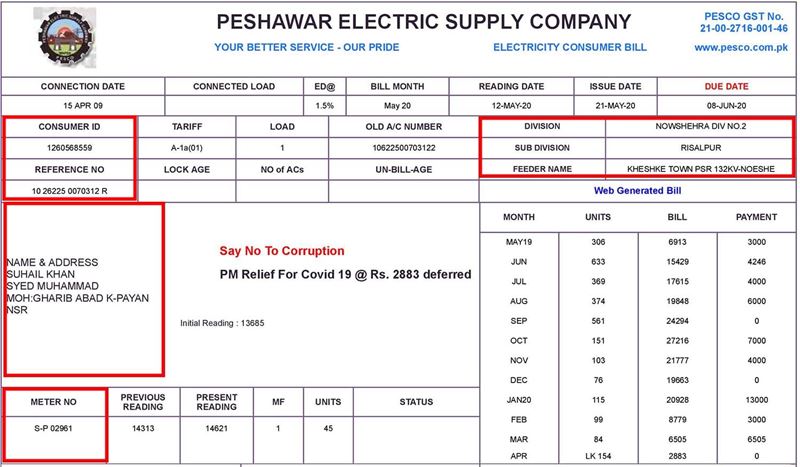 PESCO Bill Online Check 2025 By Reference Number