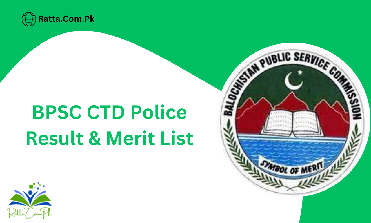 BPSC CTD Police Result 2024 Merit List