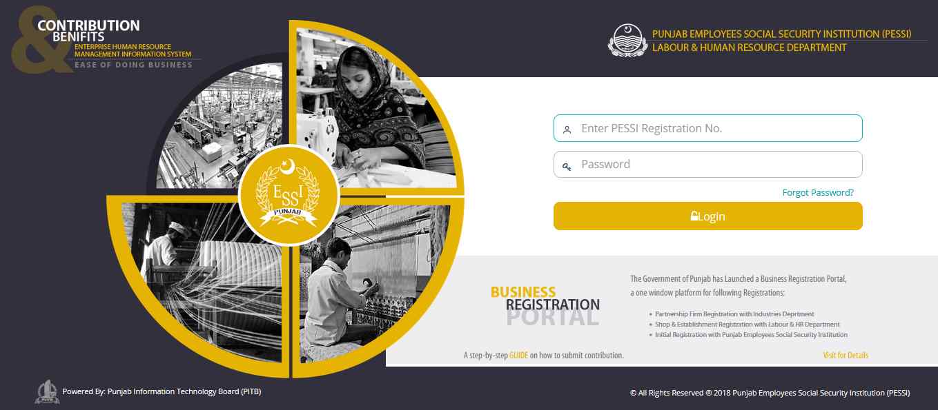 PESSI EHRMIS Login 2024 | Employees Registration Form